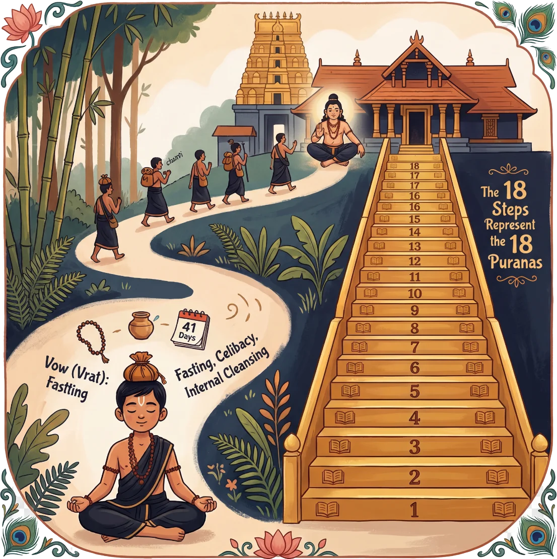 The Sabarimala pilgrimage and 18 sacred steps