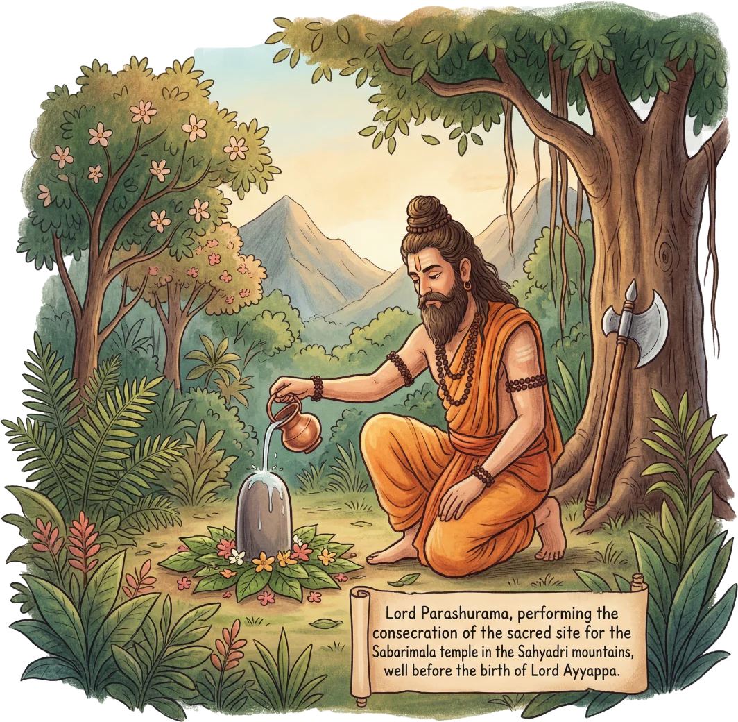Lord Parashurama consecrates the Sabarimala site
