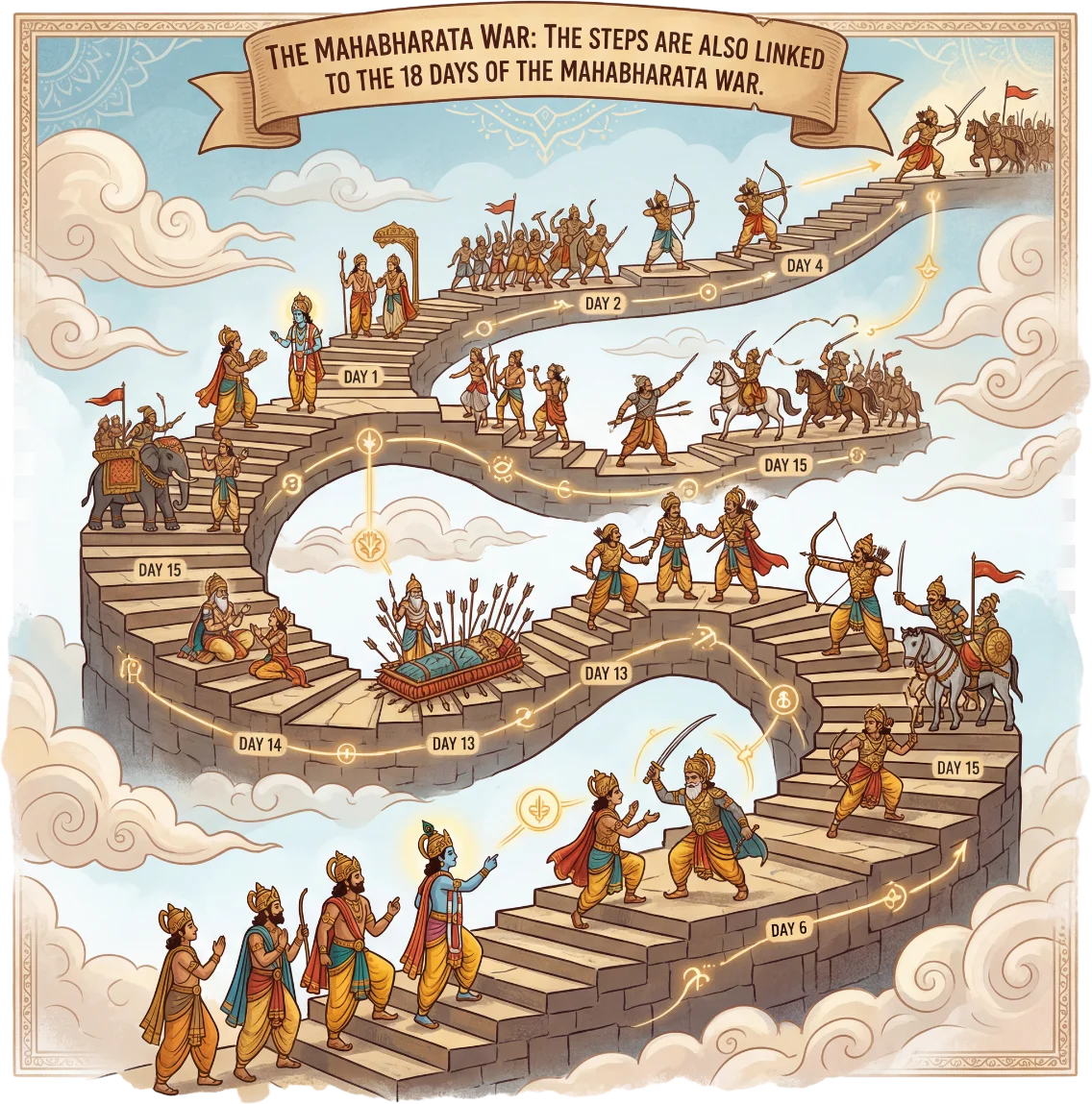 The Mahabharata War — 18 days of battle