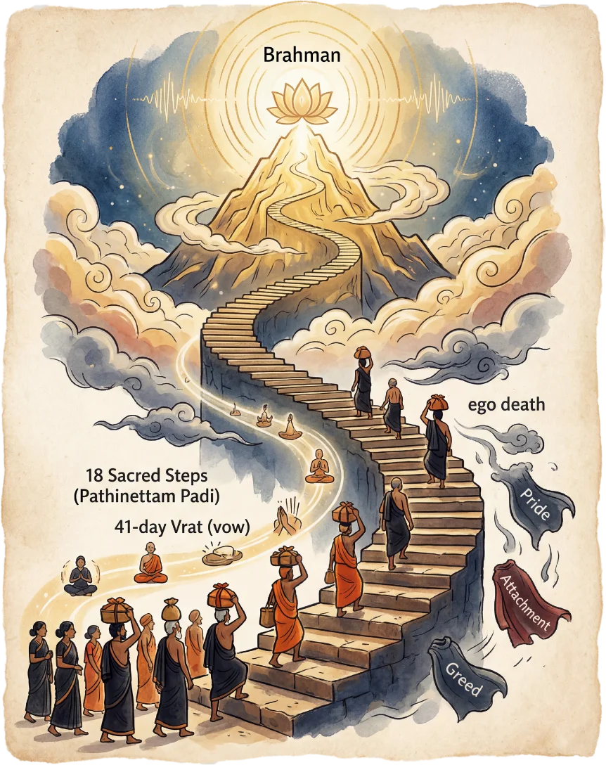 Sabarimala pilgrimage — heavenly ascent and ego death